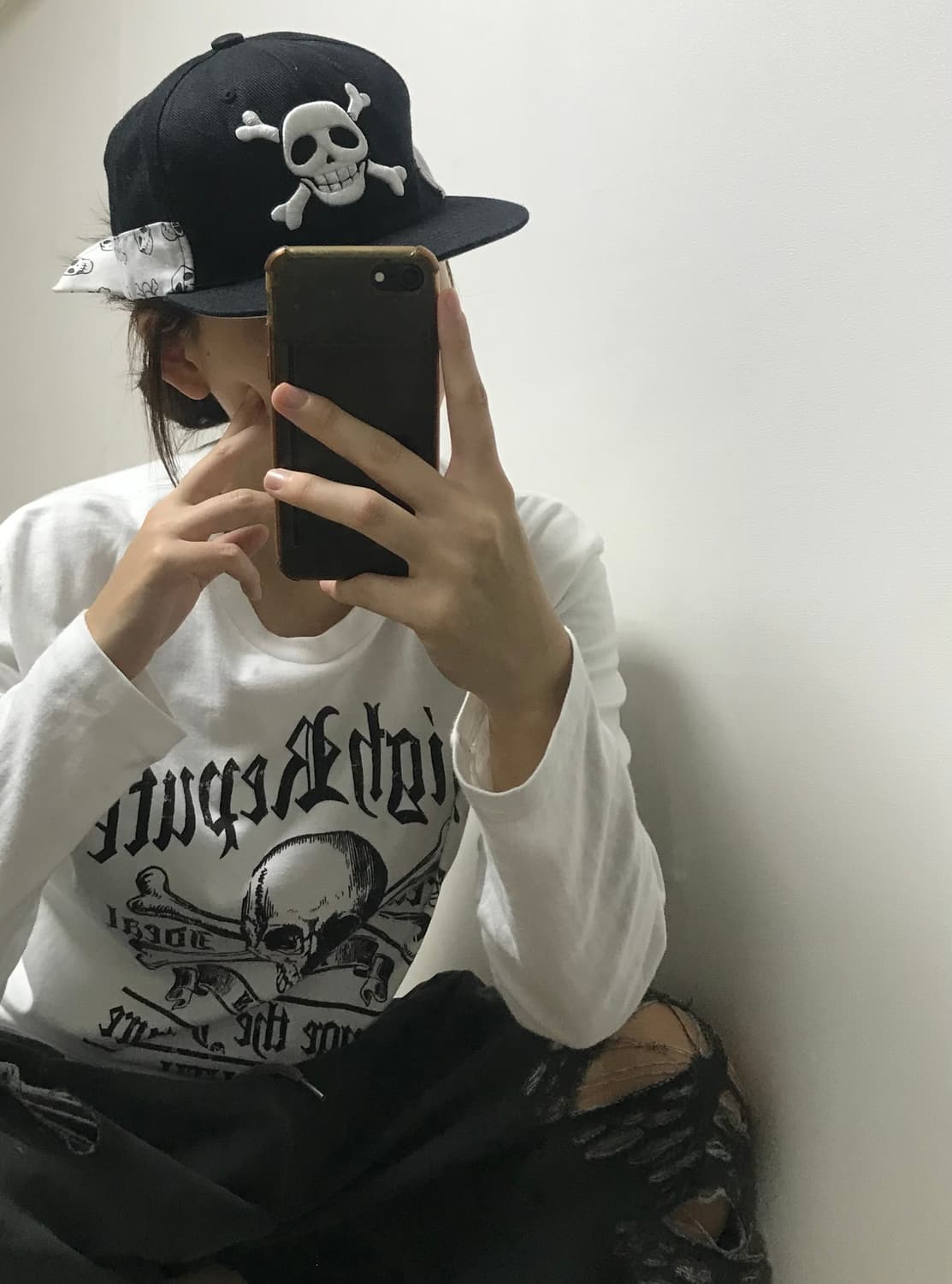 스컬 반다나 리본 캡 상품이미지2