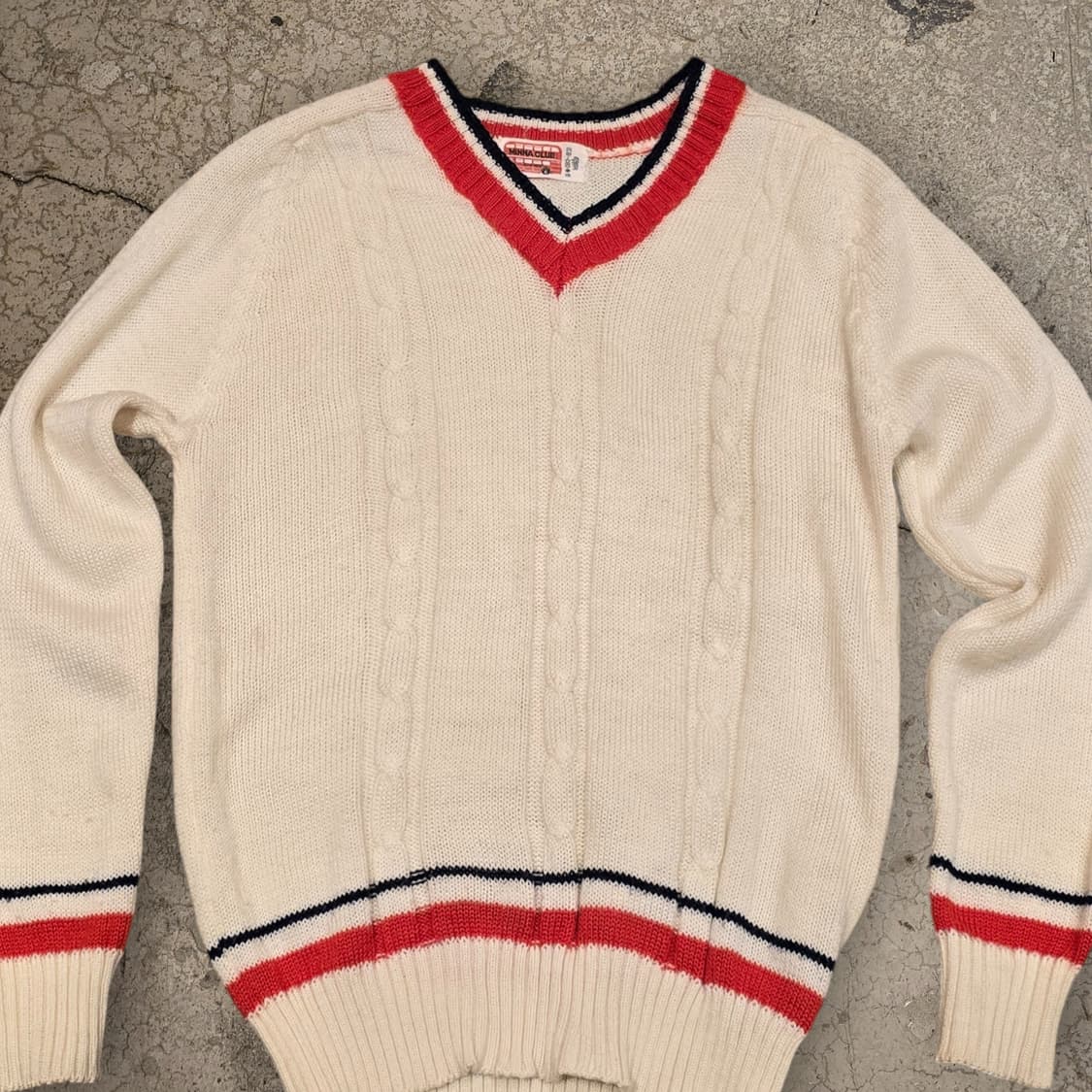 80s 빈티지 크리켓 v넥 스웨터 상품이미지2