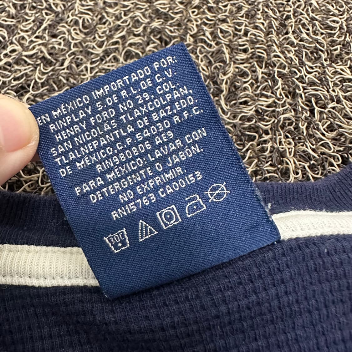 POLO 폴로 랄프로렌 와플 니트 긴팔 롱슬리브 네이비 M 상품이미지5