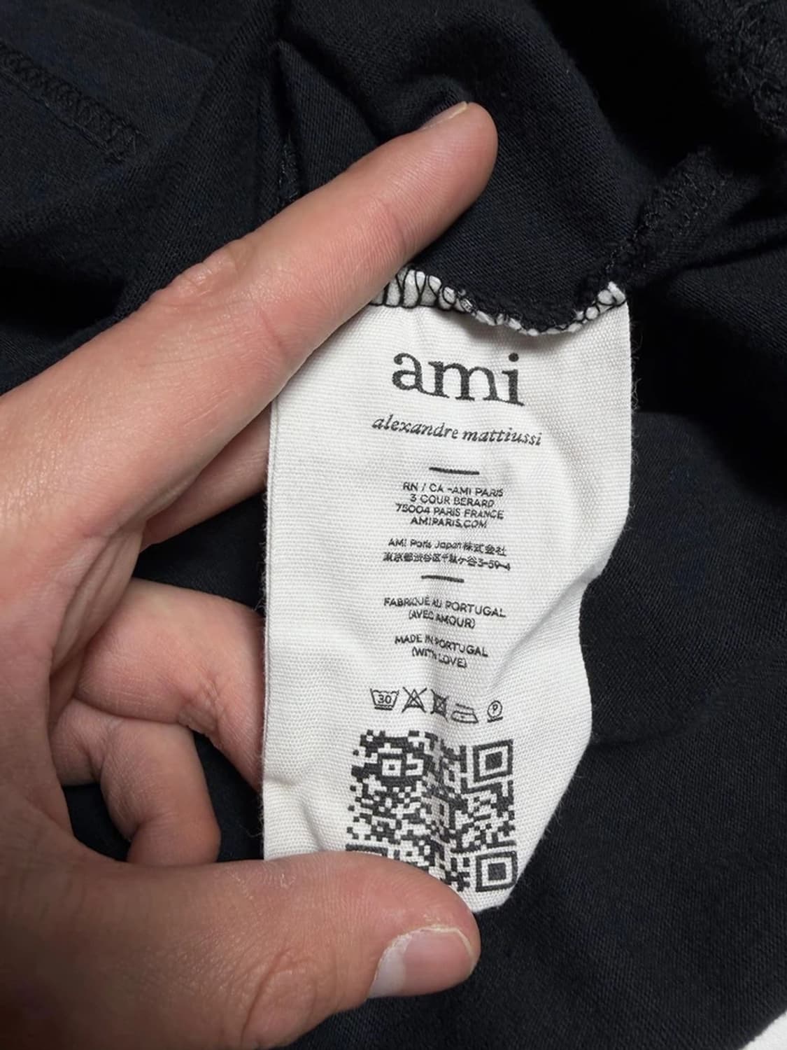 아미 AMI 스몰 하트 로고 베이직 반팔 티셔츠 R1291 상품이미지5