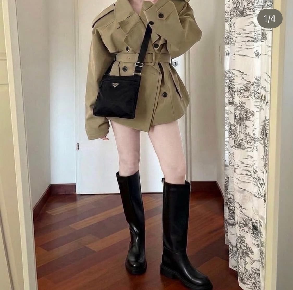 (빈티지) 프라다 베이비핑크 포코노 스퀘어 크로스백 상품이미지10