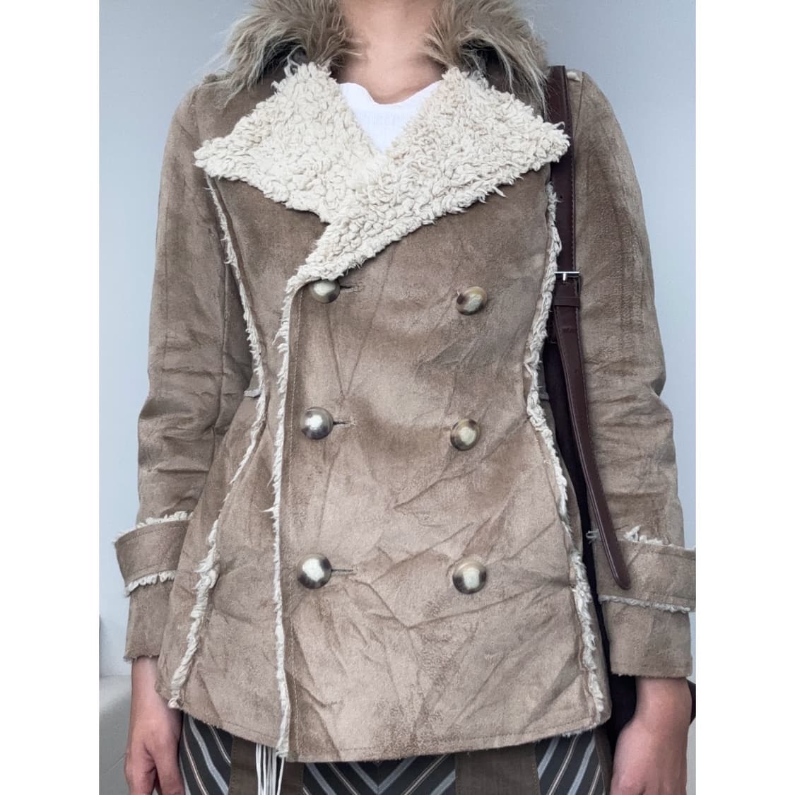 빈티지 브라운 무스탕 자켓 상품이미지1