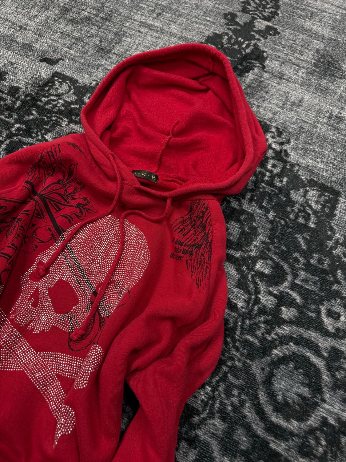 Mkr 00s y2k bizz skull printing hoodie 상품이미지4