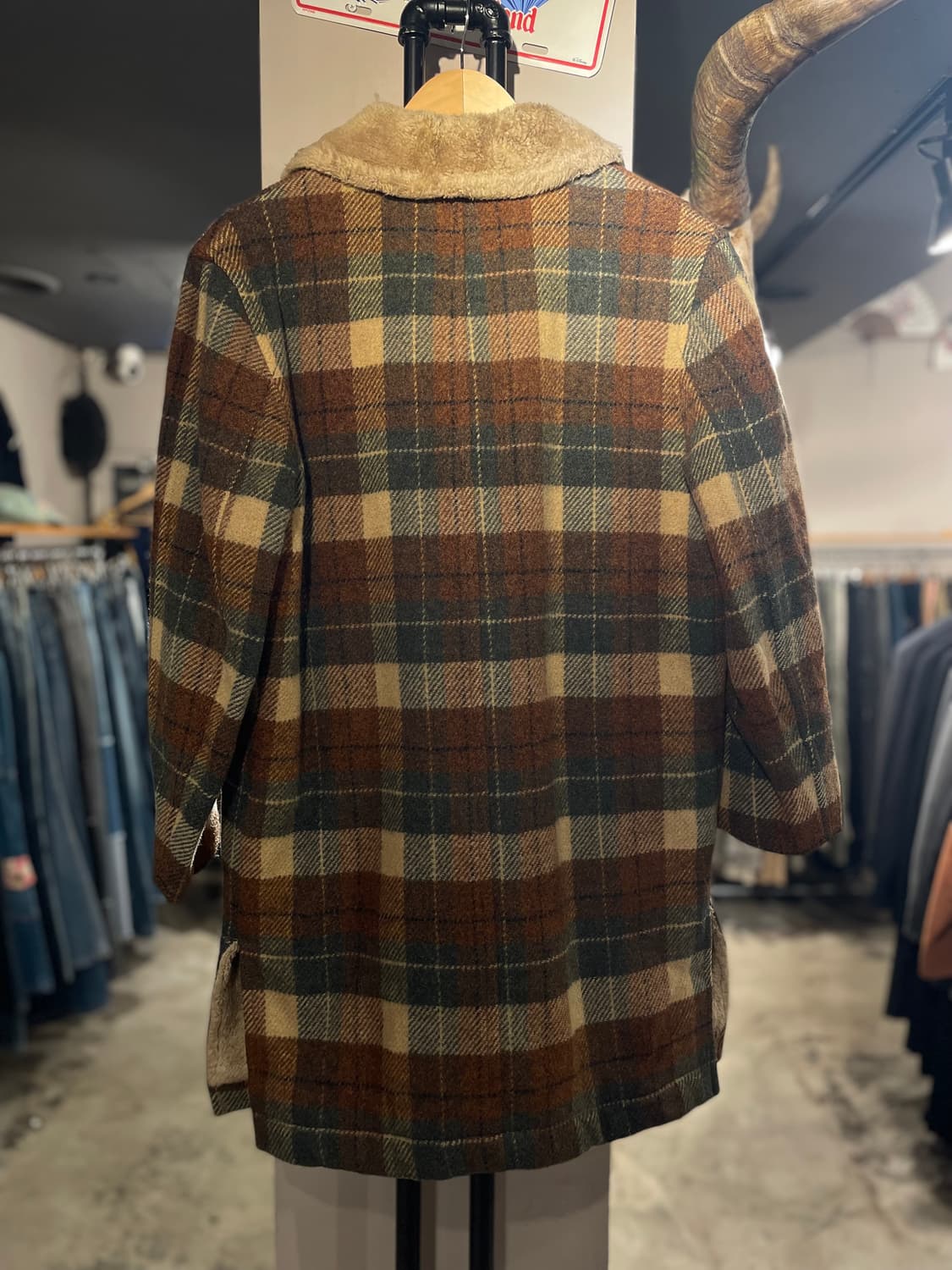 체크 코트 (F581) 상품이미지5