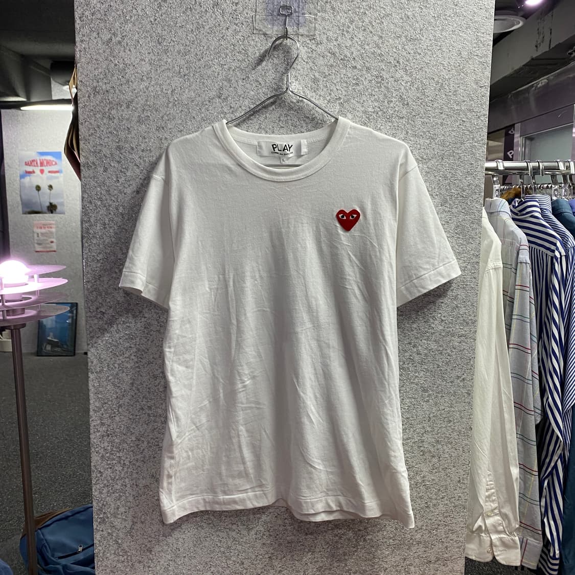 꼼데가르송 레드하트 화이트반팔 B4606 상품이미지2