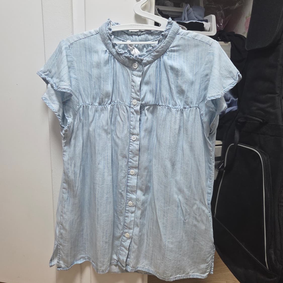 (마지막 할인) 빈티지 모리 소라색 블라우스 (치마 증정) 상품이미지1