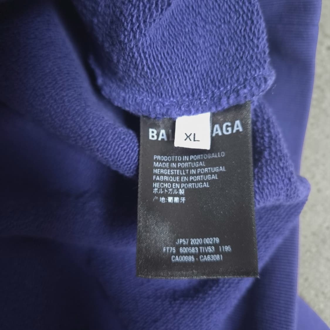 XL / 발렌시아가 자수 웨이브 로고 후드티 상품이미지6