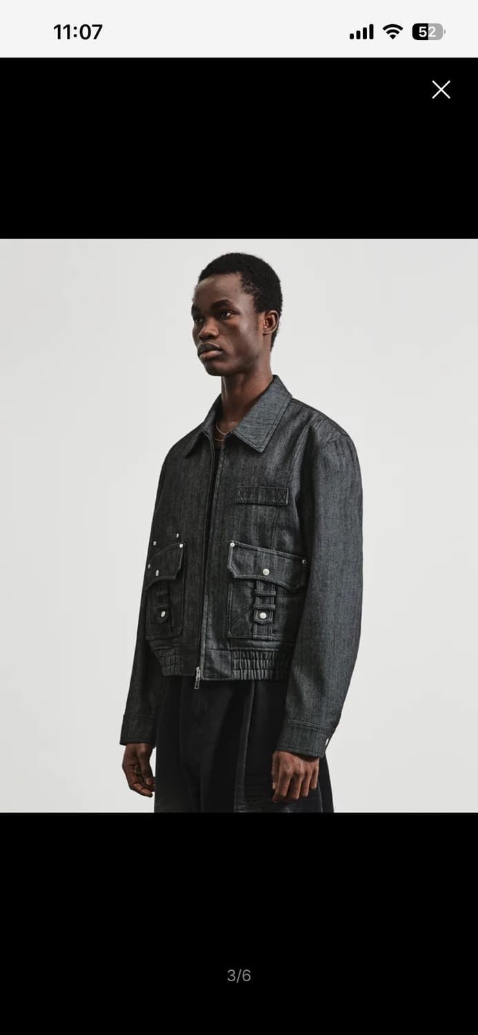 엘무드 카펜터 블루종 자켓 블랙진 46 사이즈 상품이미지3