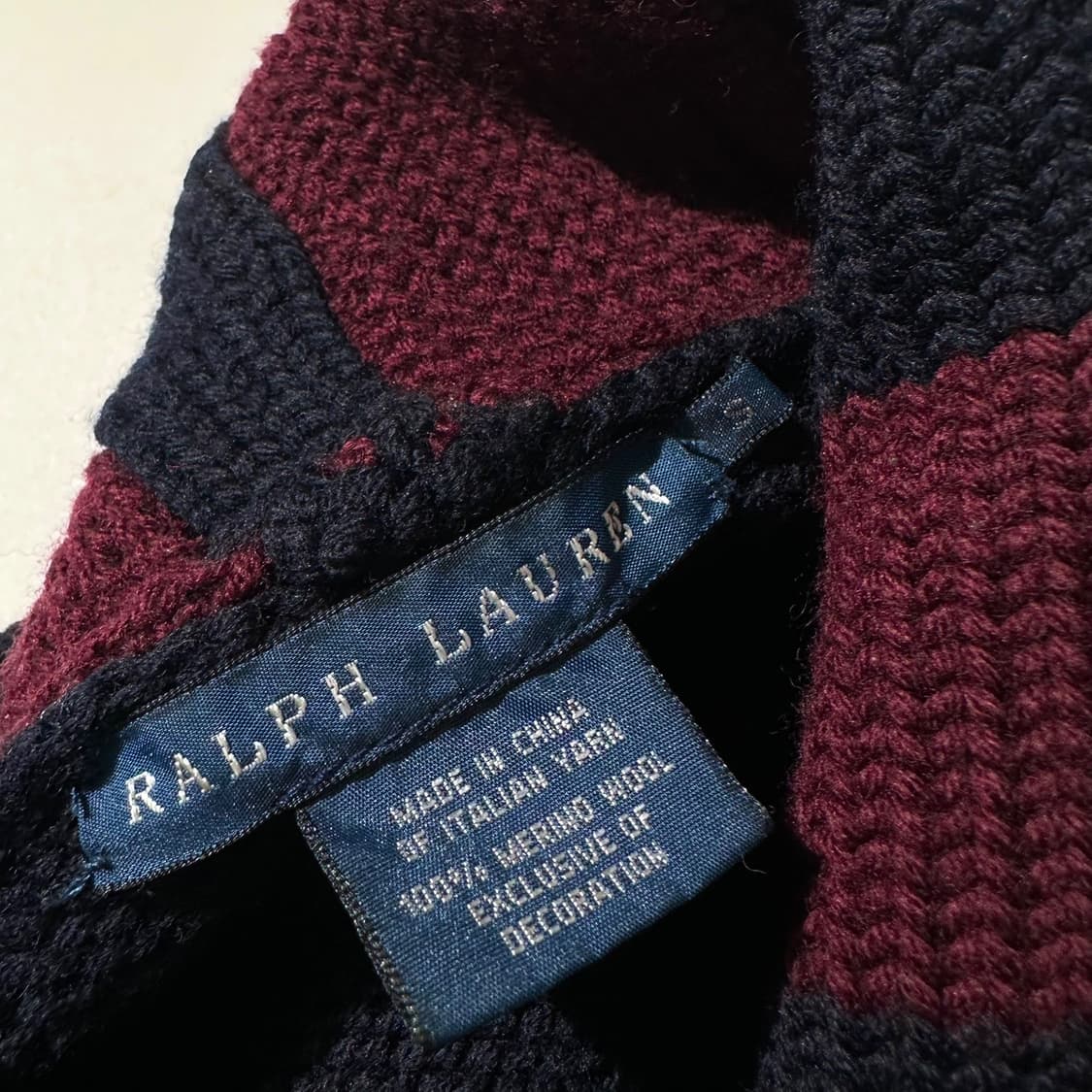 폴로 랄프로렌 메리노울 크레스트 로고 와펜 숄카라 니트 가디건 상품이미지4