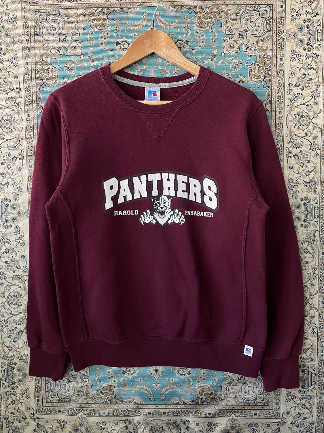 러셀 버건디 프린팅 스웻셔츠1671 상품이미지1