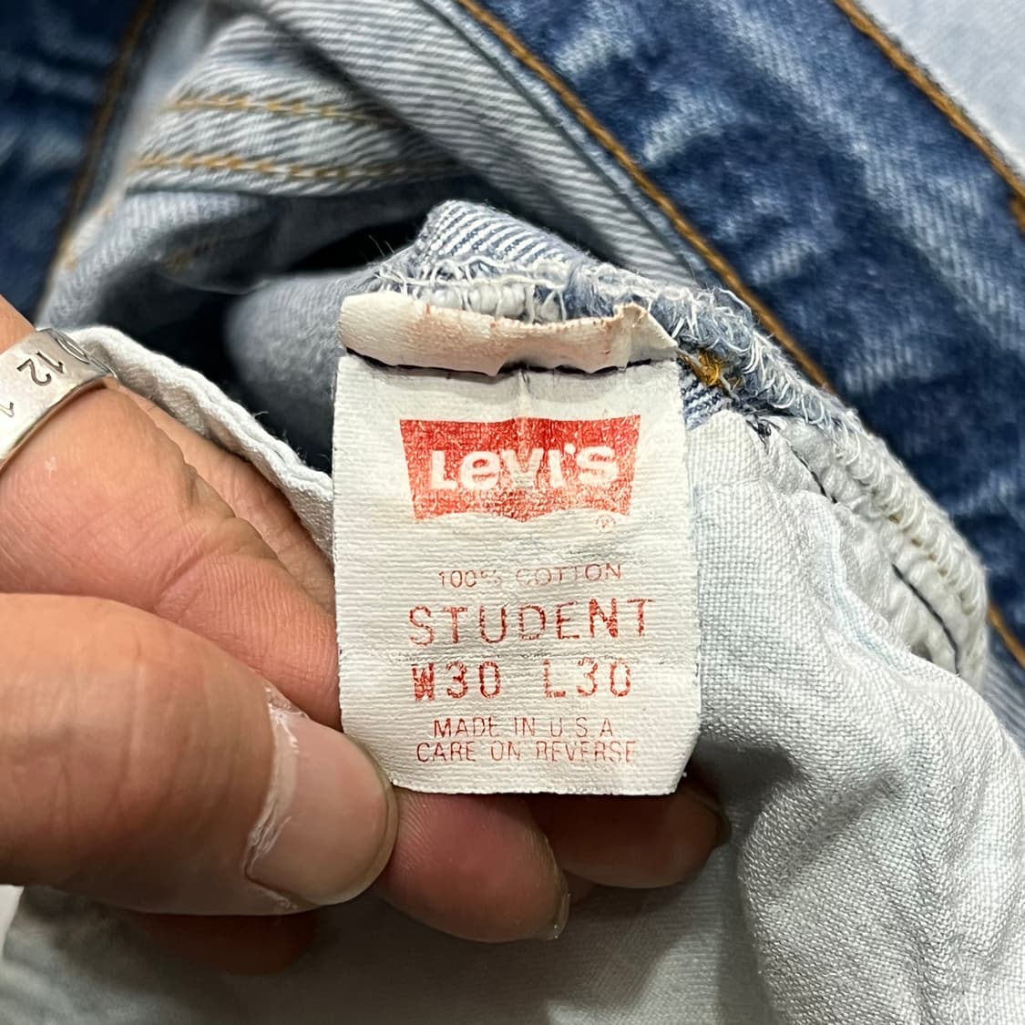  USA 리바이스 스탠다드 리페어 데님 팬츠 y14688 상품이미지8