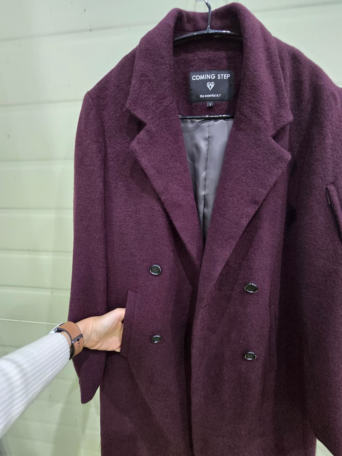 COMING STEP 울 혼방 더블 코트   상품이미지9