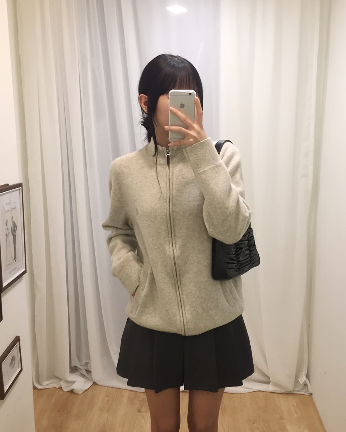 Women Beanpole Knit Zip-up 100 상품이미지2