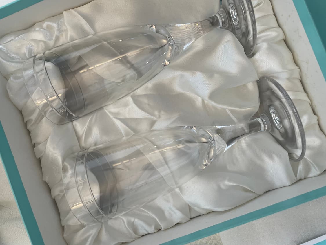 티파니 샴페인 글라스 두개 세트 상자 포함 상품이미지3