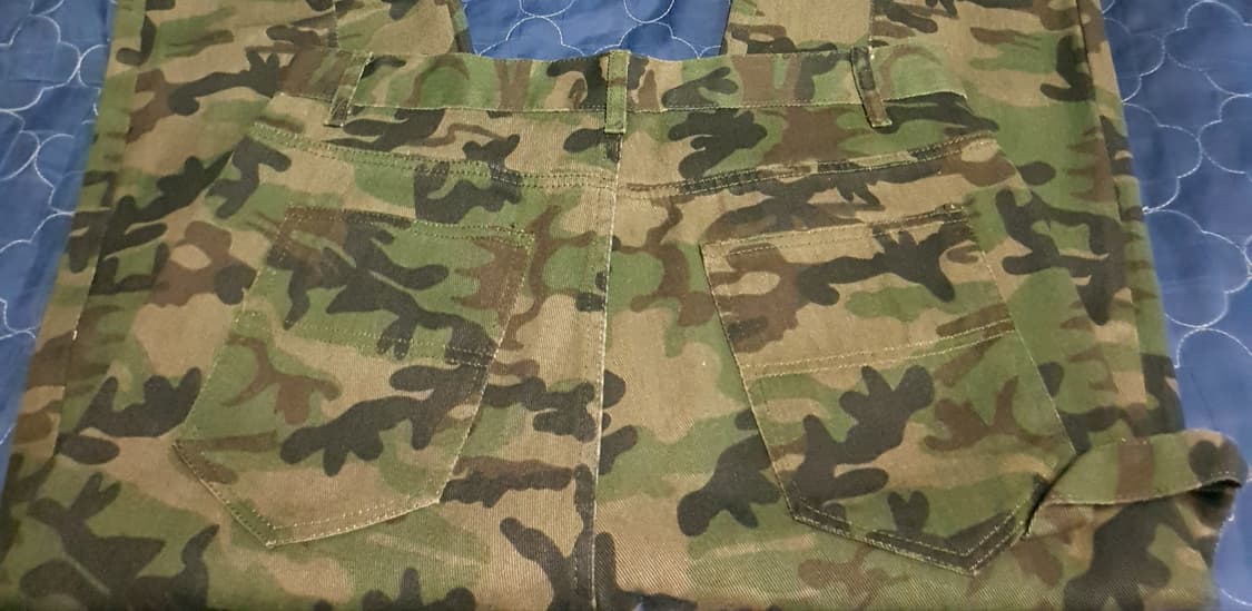 (보세) 밀리터리 카모 더블니 카펜터 팬츠 카키 (33) 상품이미지3