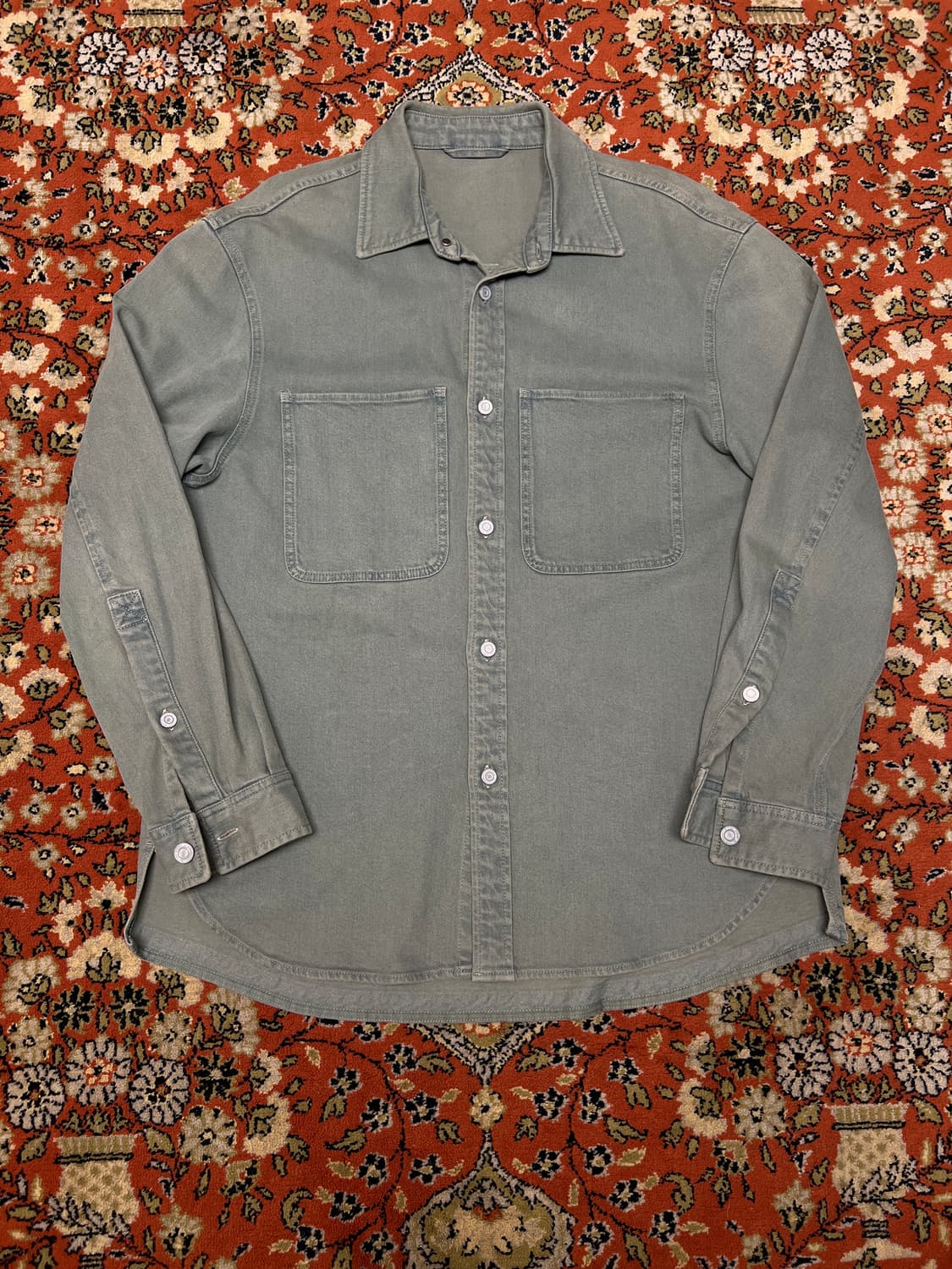 [1XL] 타임 그린 데님 셔츠자켓 상품이미지1