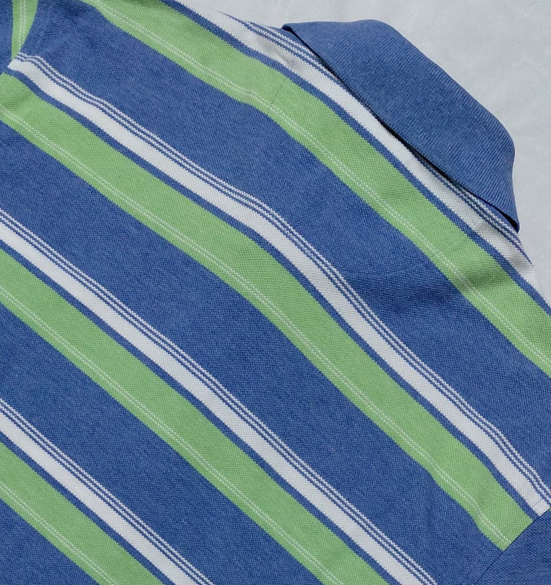 [S] 브룩스 브라더스 346 스트라이프 폴로 셔츠 (블루/그린) 상품이미지10