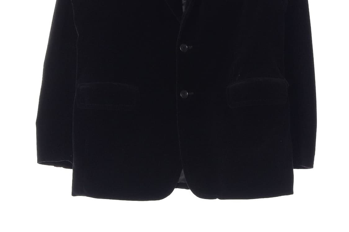 ZIO SONGZIO 블랙 벨벳 테일러드 재킷 XL 상품이미지4