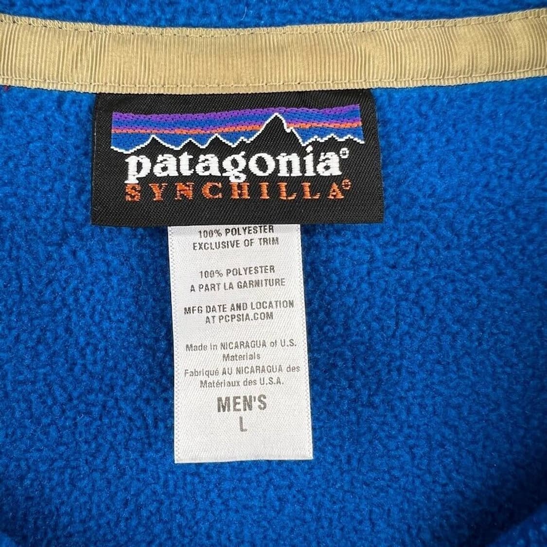 12FW 파타고니아 신칠라 스냅-T 플리스 블루/그린 상품이미지4