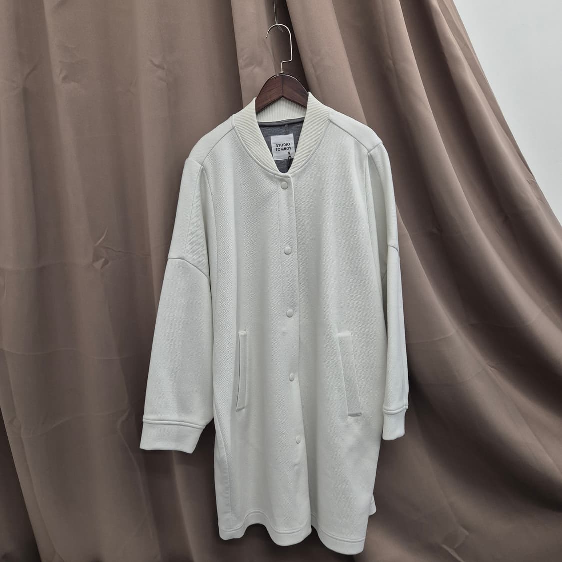 스튜디오 톰보이 블루종 스타일 롱 코트 자켓 F 상품이미지7