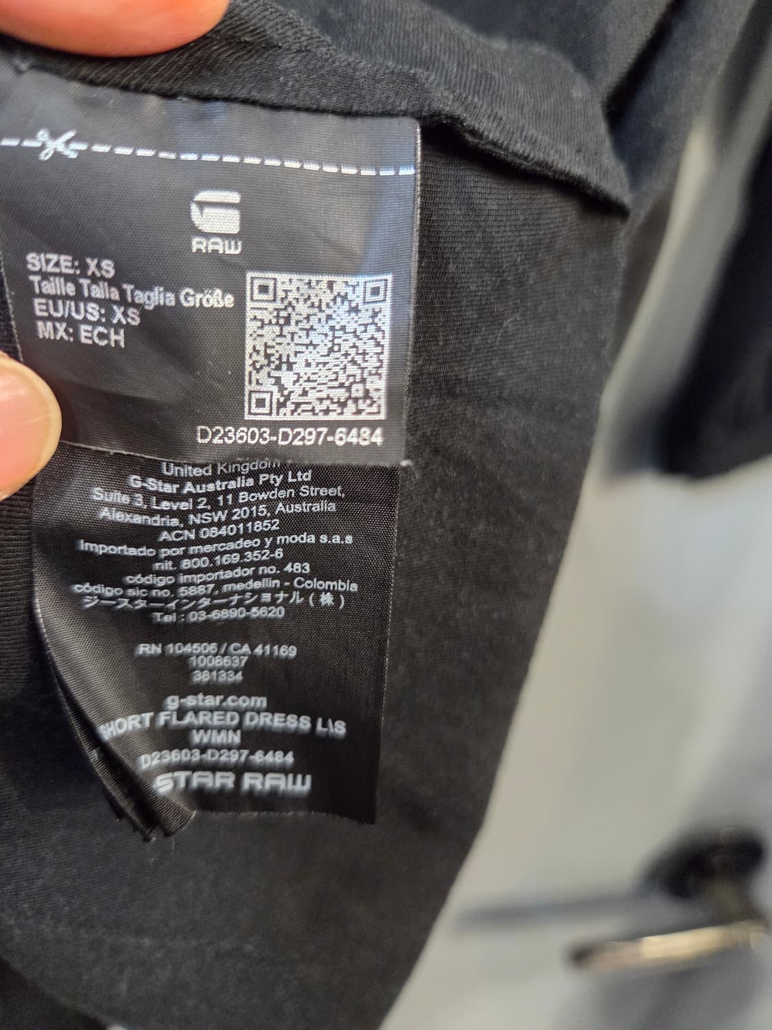 G-Star RAW 블랙 롱 원피스(XS) 상품이미지7