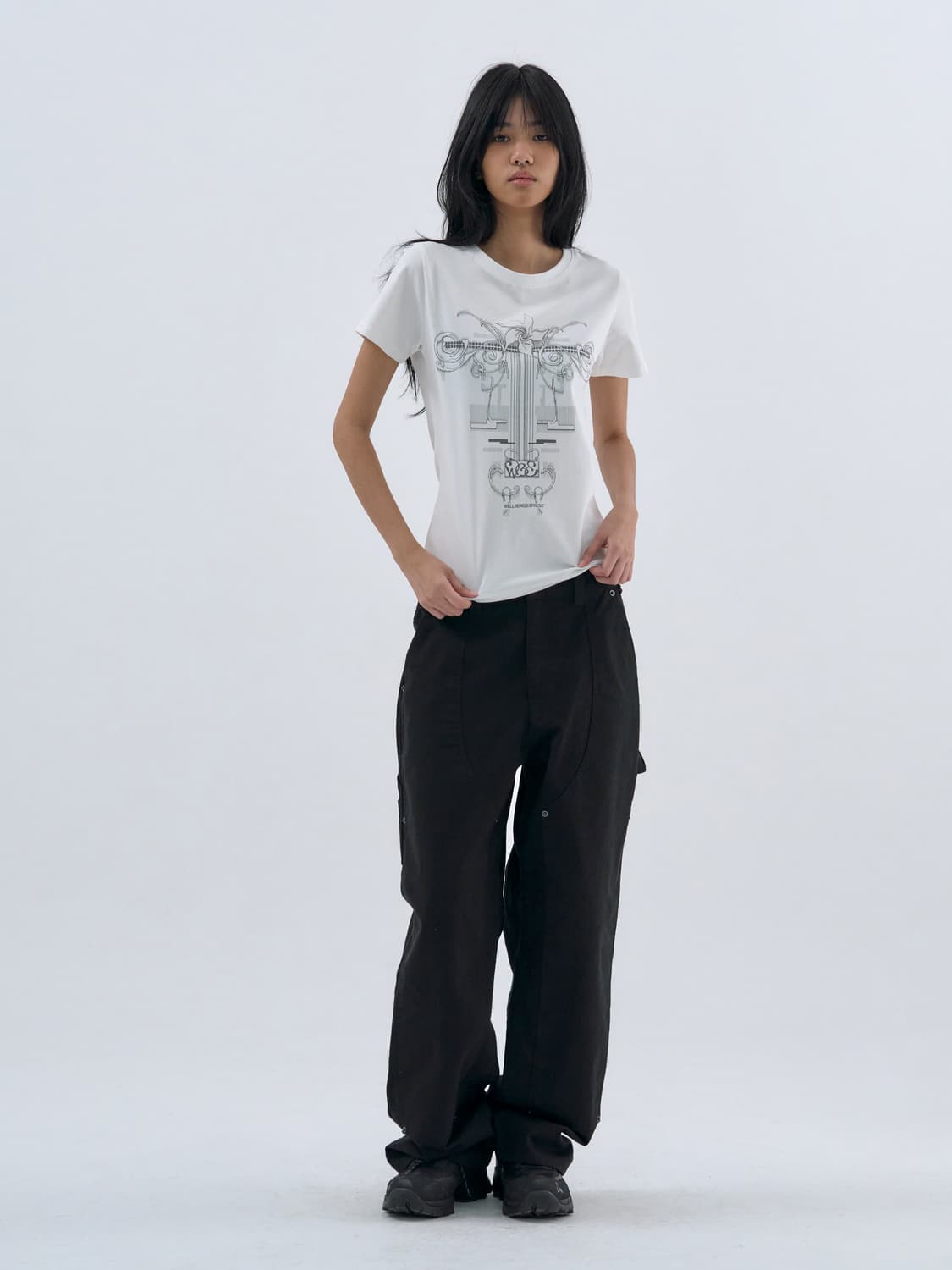 웰빙익스프레스 Flower Tattoo Tee White 상품이미지3