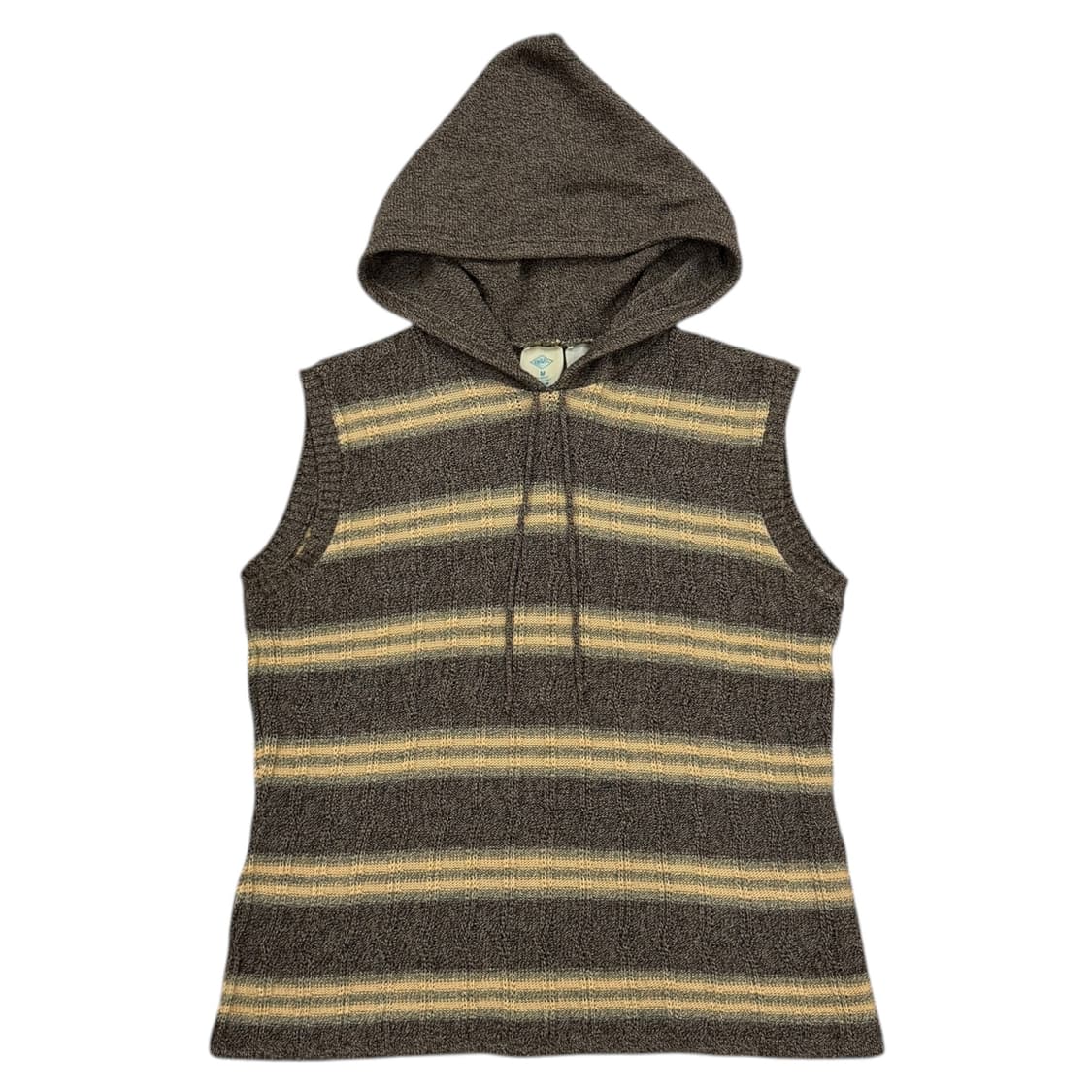 오일릴리 빈티지 모리걸 하구미 스트라이프 니트 후드 베스트 Y2K 조끼 상품이미지1