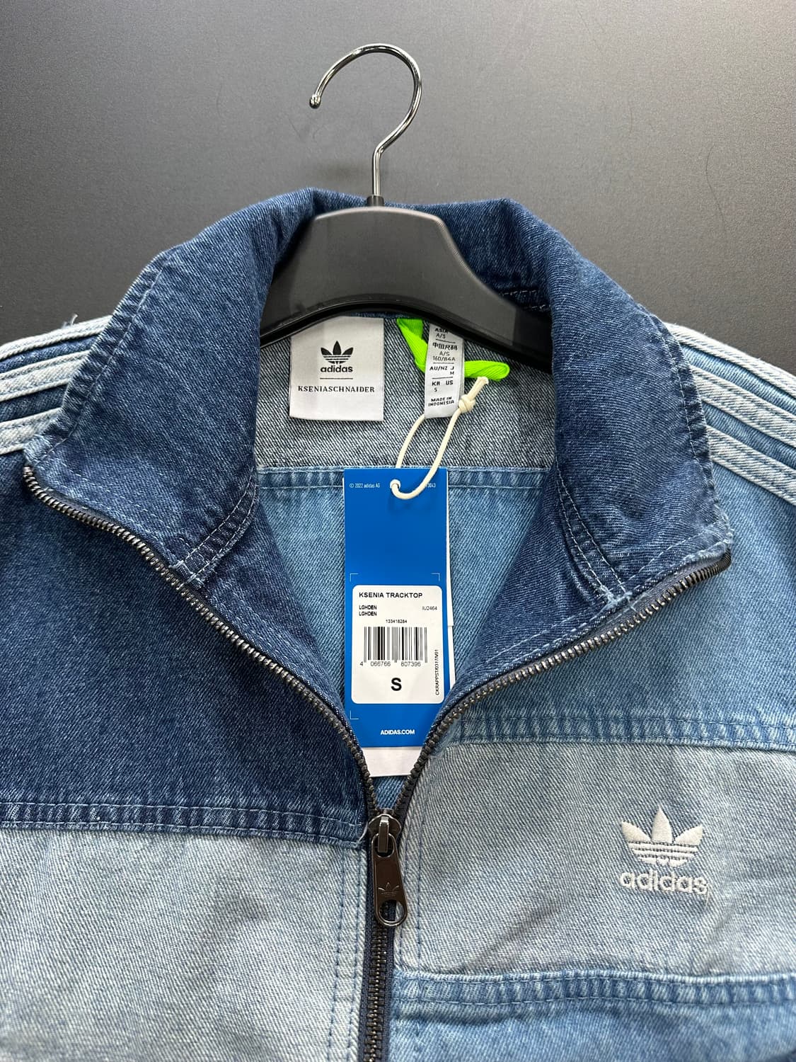 아디다스 크세니아 패치 트랙 하이넥 데님져지 데드스탁 상품이미지9