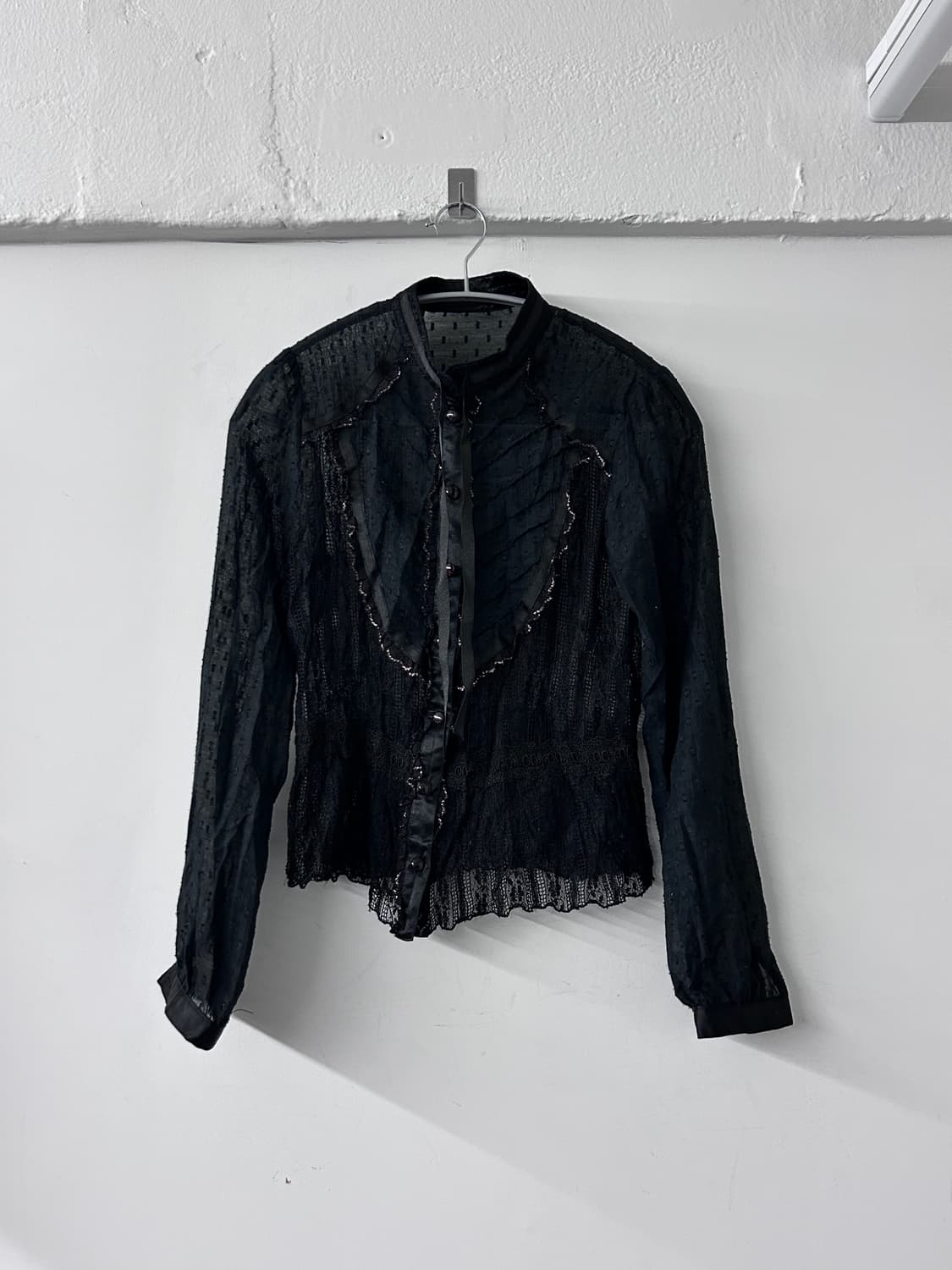 레이스 프릴 고딕 블라우스 상품이미지5