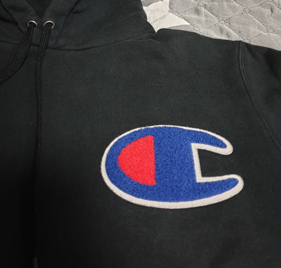 챔피온 재팬 빅로고 자수와펜 기모 후드티 블랙 (2XL) 상품이미지2