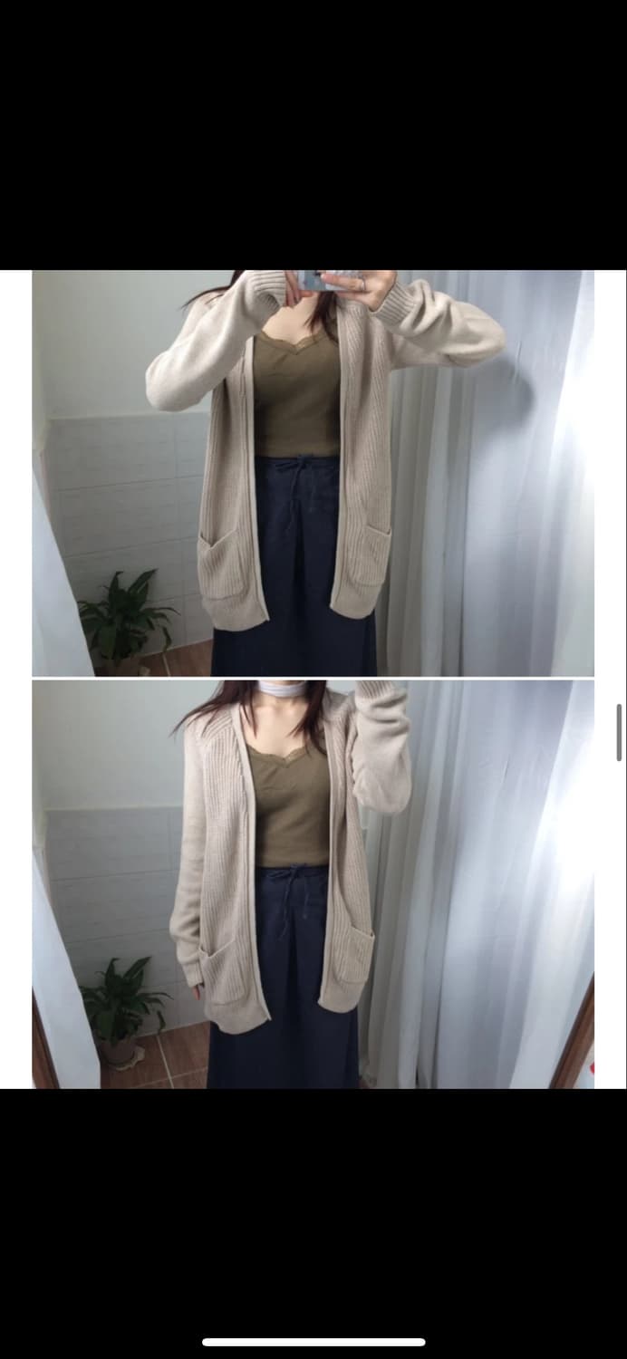 옷속무 빈티지 가디건+ 치마 상품이미지3