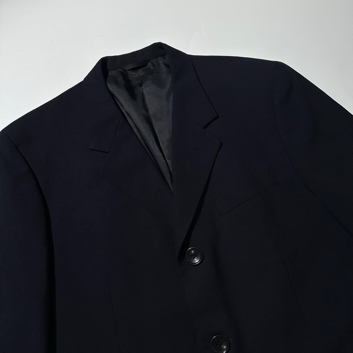 요지 야마모토 싱글 3B 블레이저 자켓 네이비 상품이미지3