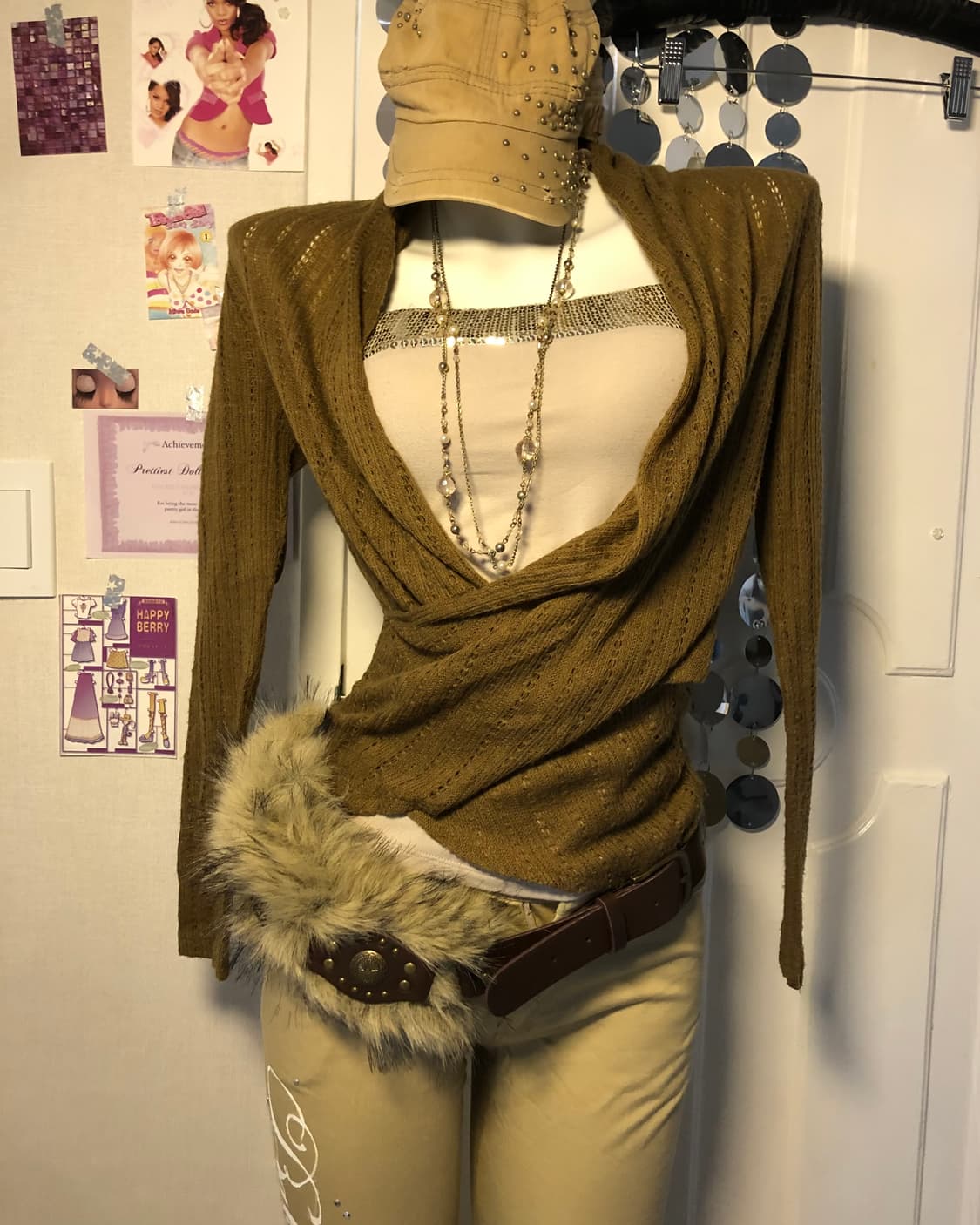axes femme brown wrap top 상품이미지1