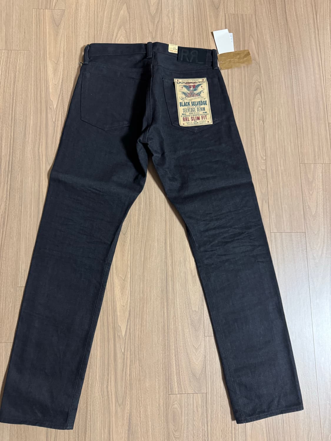 더블알엘(RRL) 슬림 핏 블랙 셀비지 진 30/30 새상품 상품이미지3