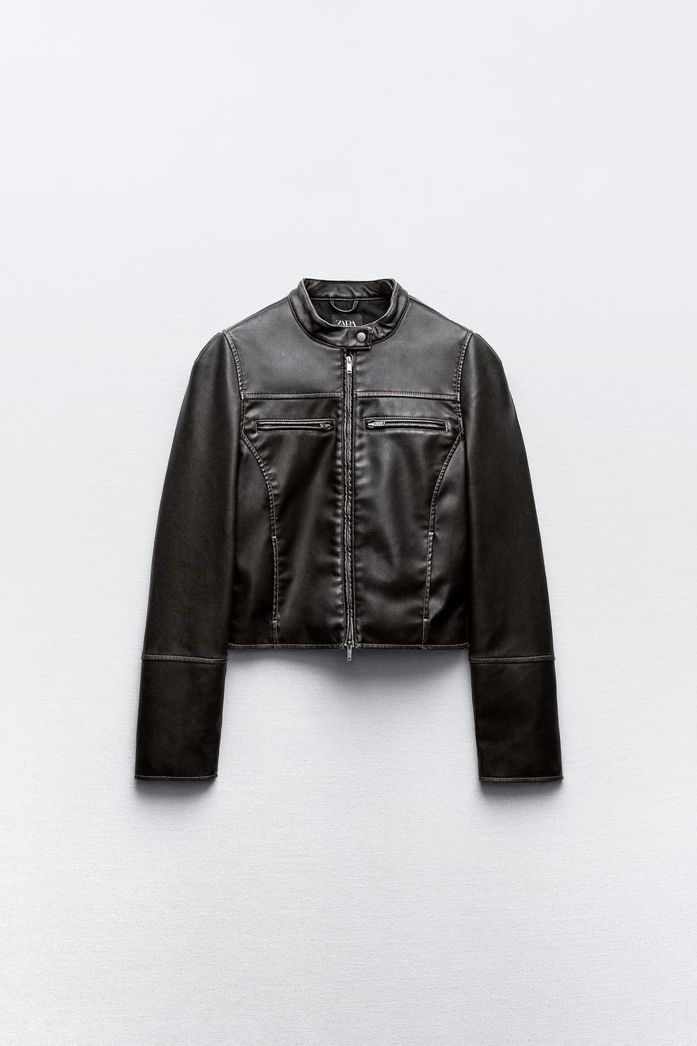 zara 자라 디스트레스드 레더 이펙트 자켓 상품이미지5