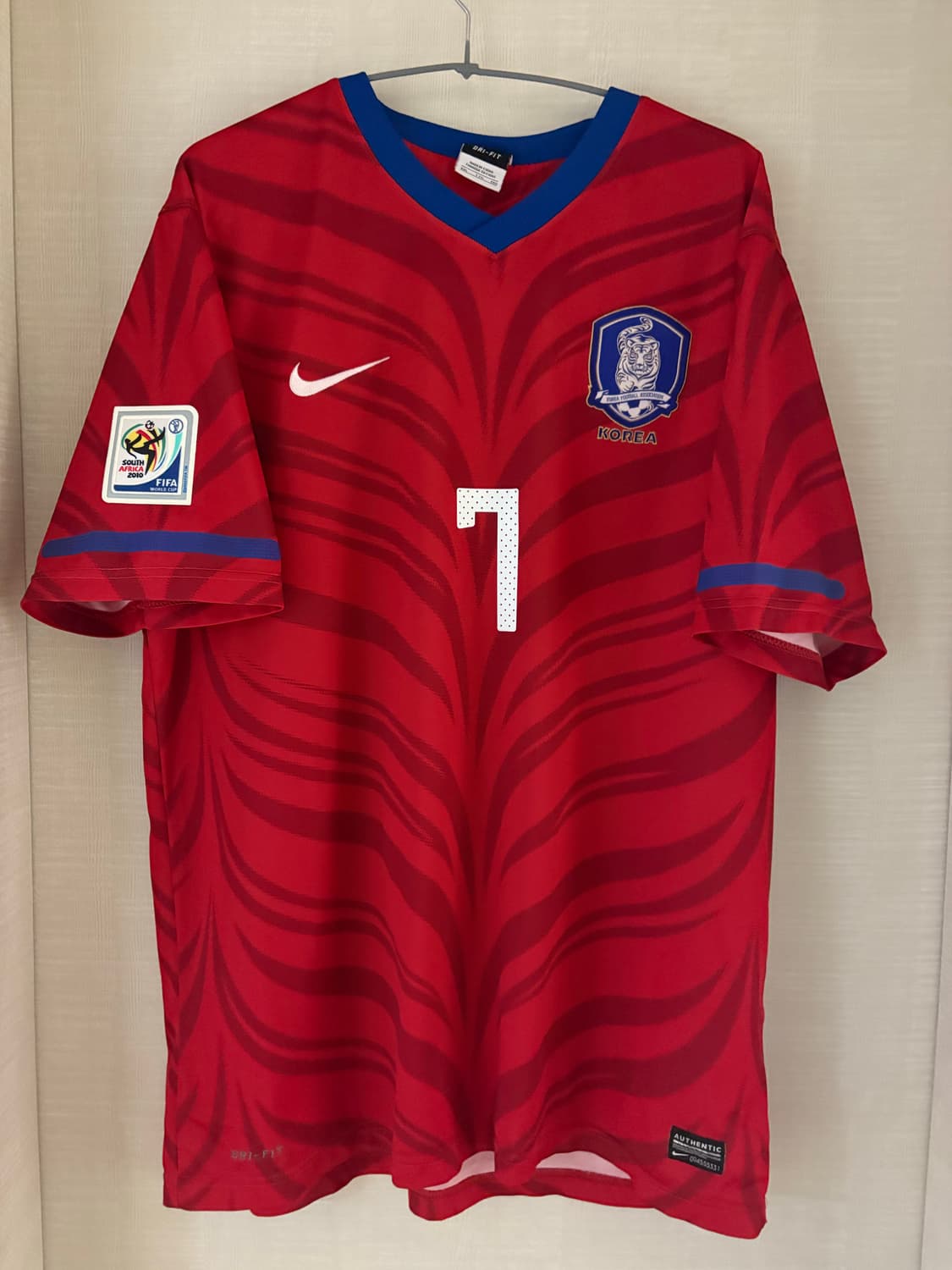 2010 남아공월드컵 대한민국 홈 박지성 유니폼 상품이미지6