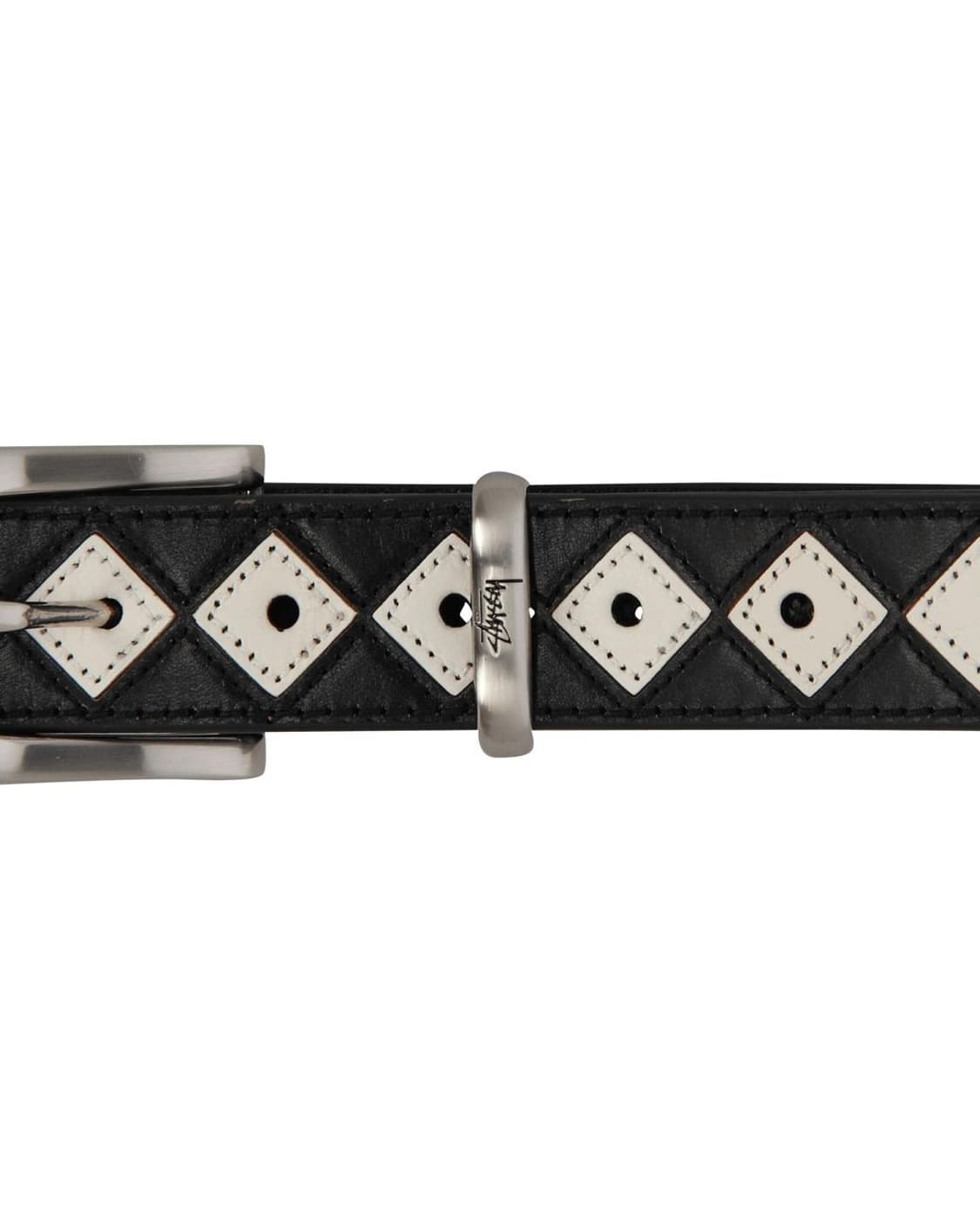 스투시 아가일 레더 벨트 블랙 상품이미지2