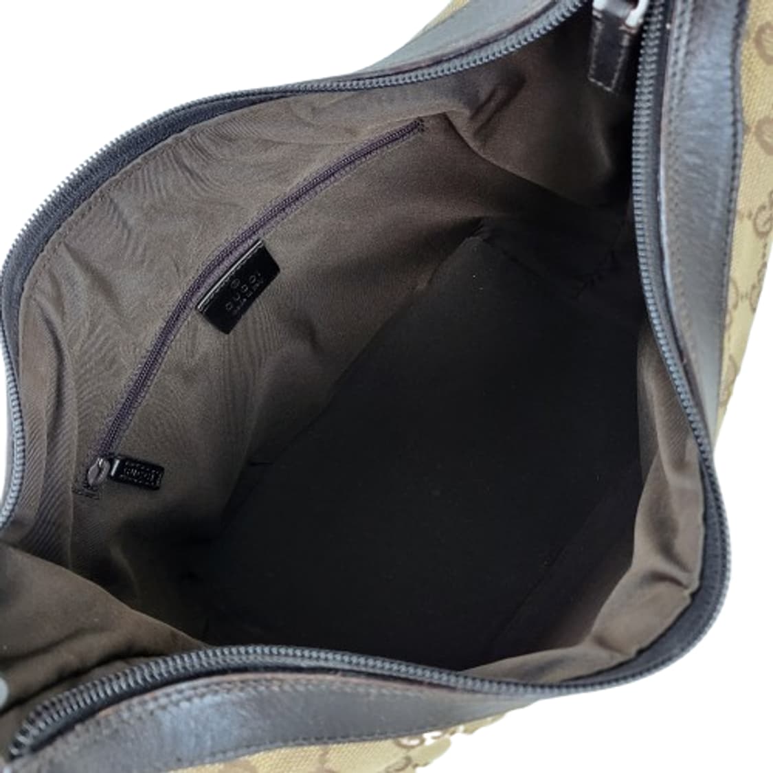 정품 구찌 뱀부 핸들 GG 로고 자가드 호보백 상품이미지10