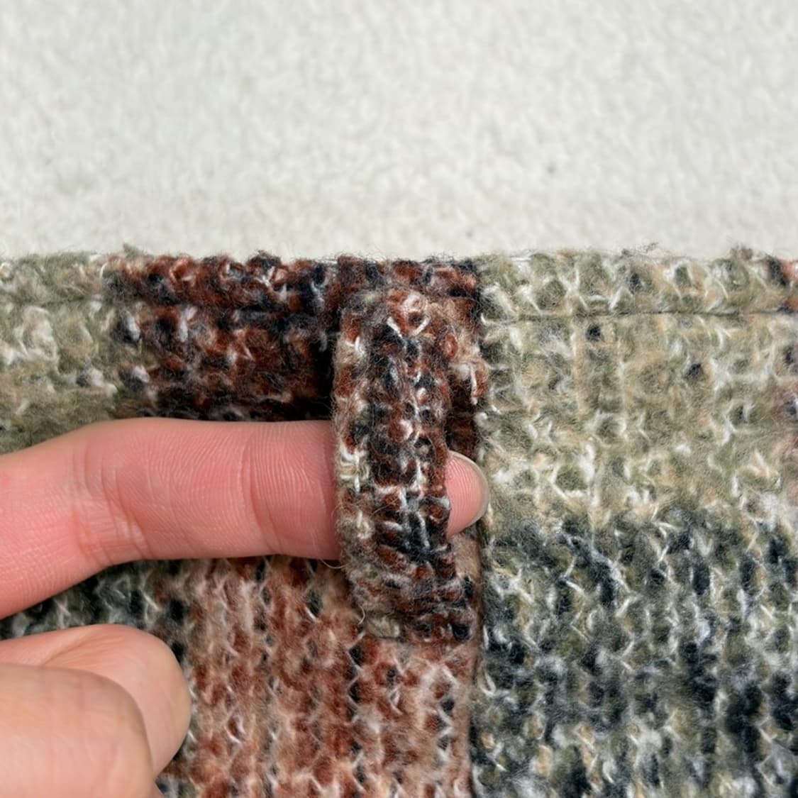 체크 울 스커트 L 상품이미지4