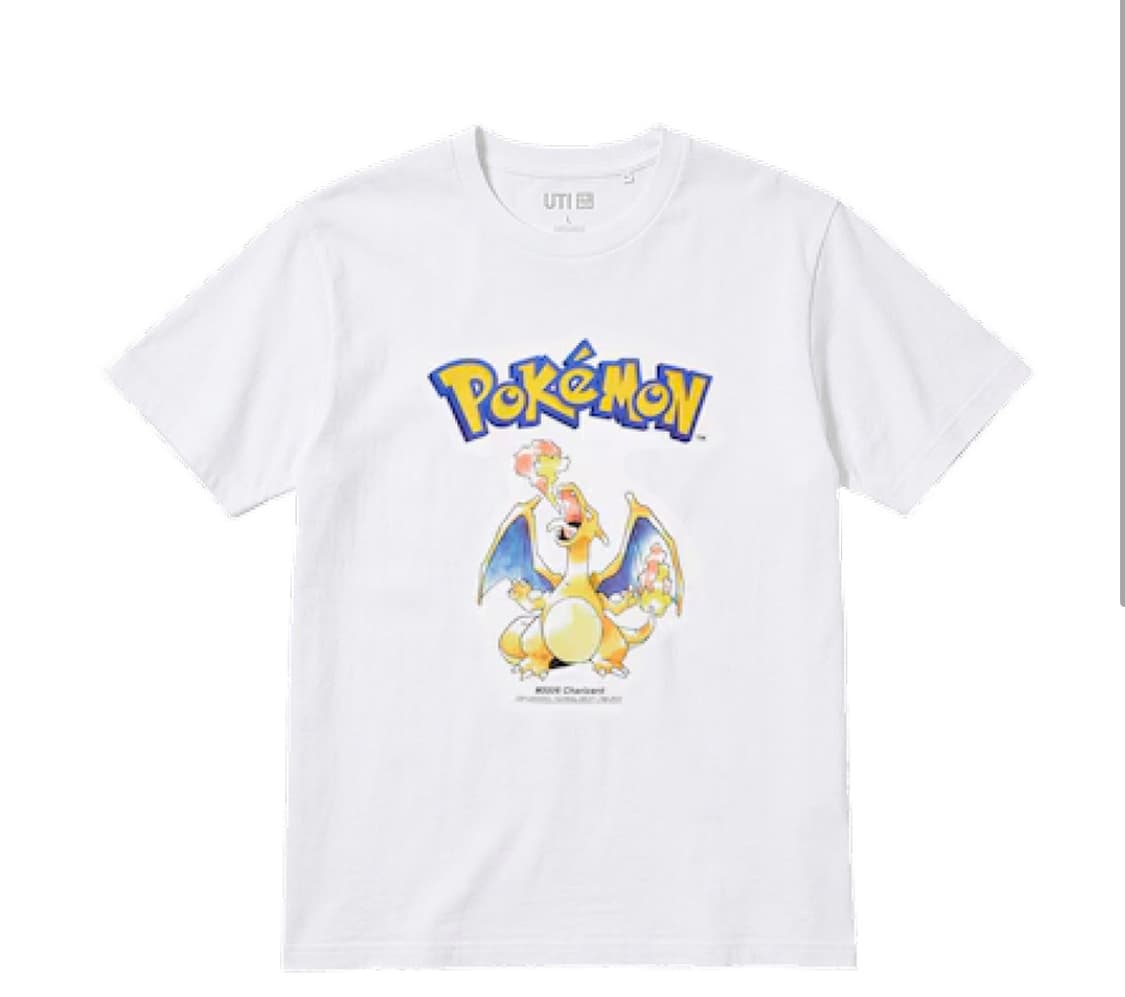 [L] 유니클로 포켓몬 리자몽 티셔츠 새상품 상품이미지1
