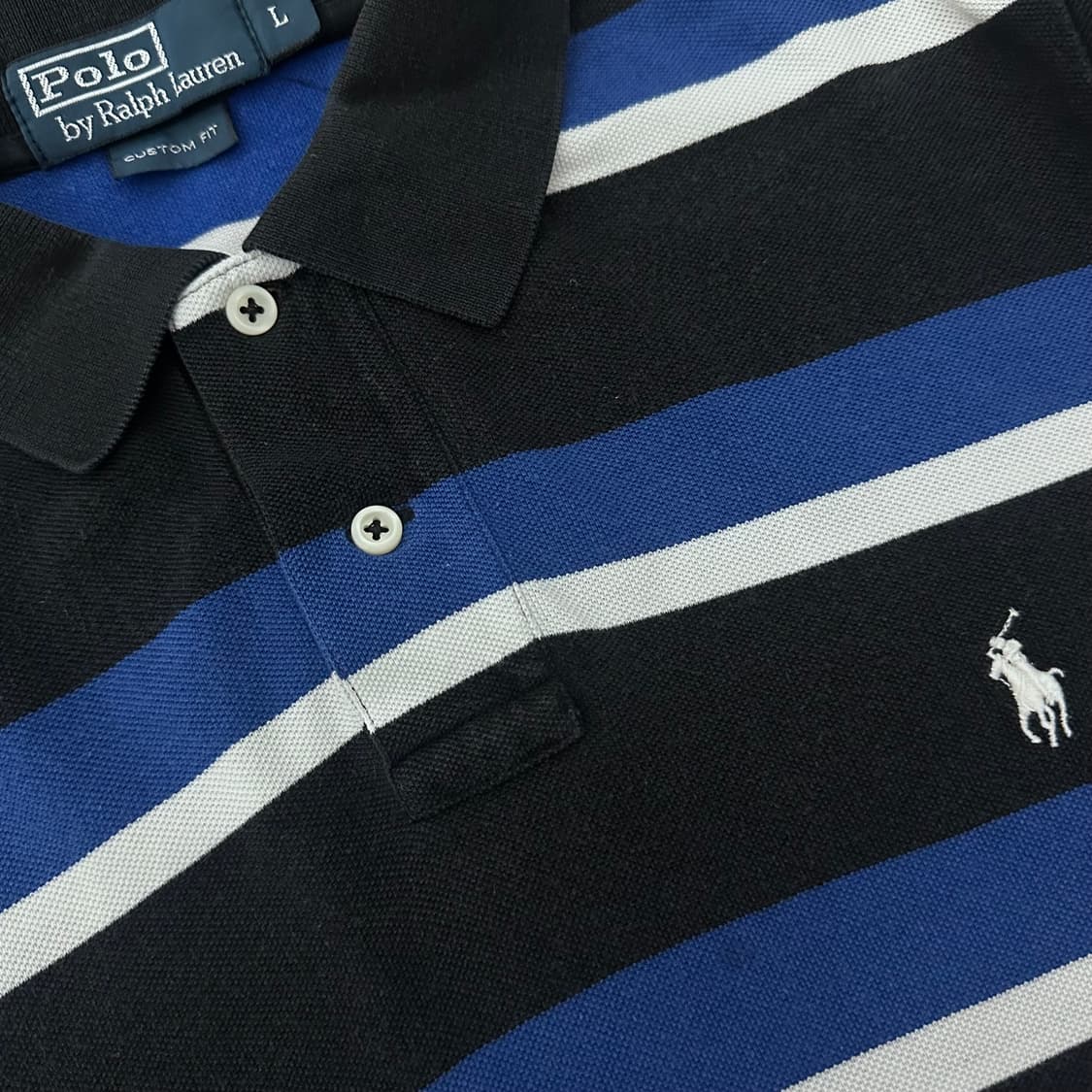 POLO 폴로 랄프로렌 스트라이프 카라티 반팔티셔츠 L 상품이미지3