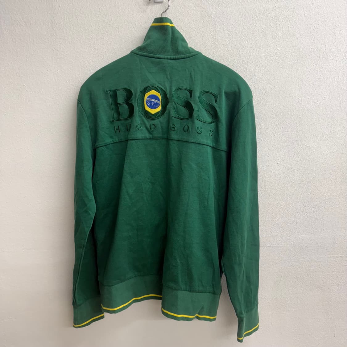 휴고보스 브라질 콜라보 그린 집업 자켓 M 상품이미지5