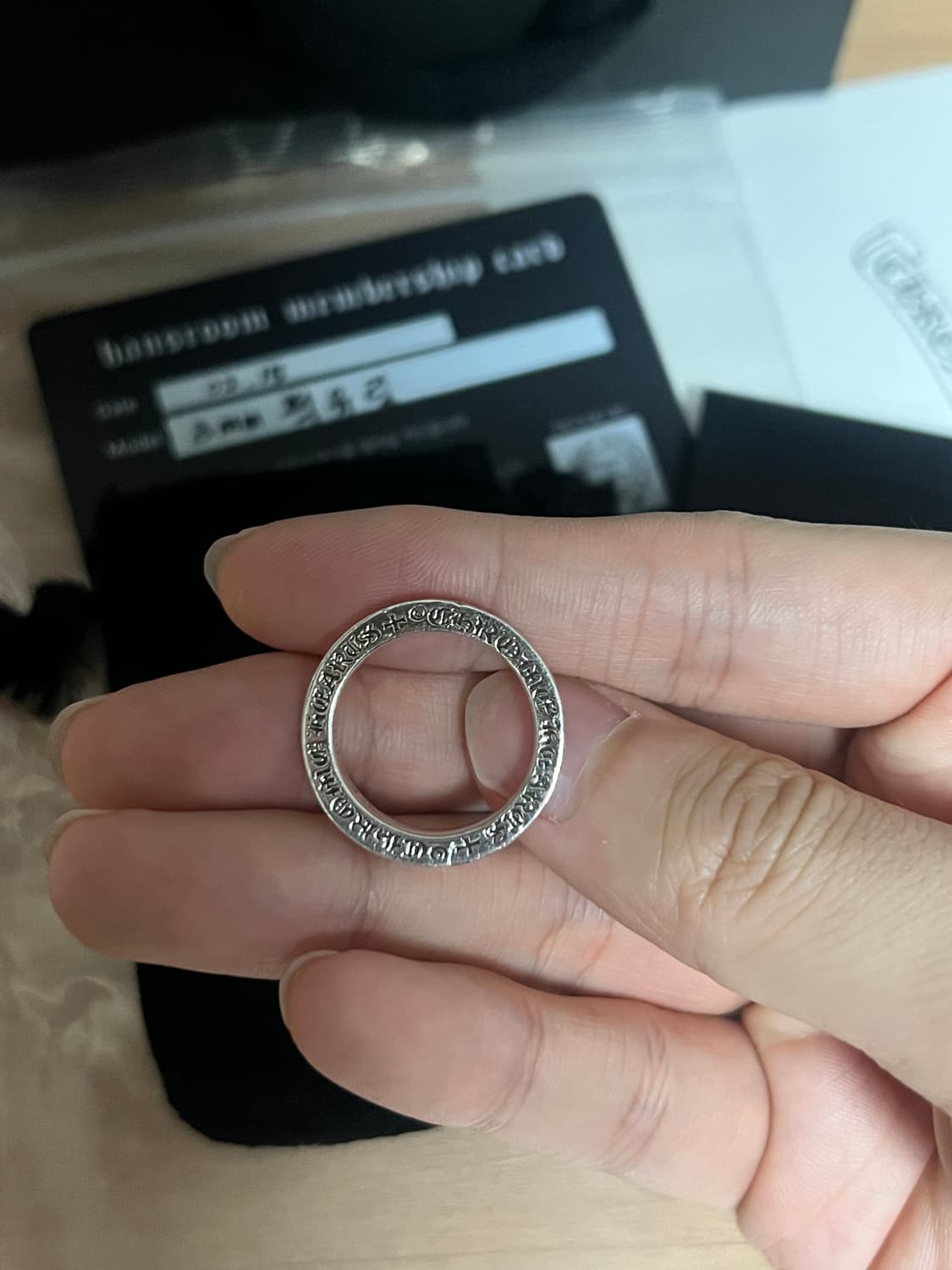 [us7.5] 크롬하츠 퍽유링 3mm 상품이미지5