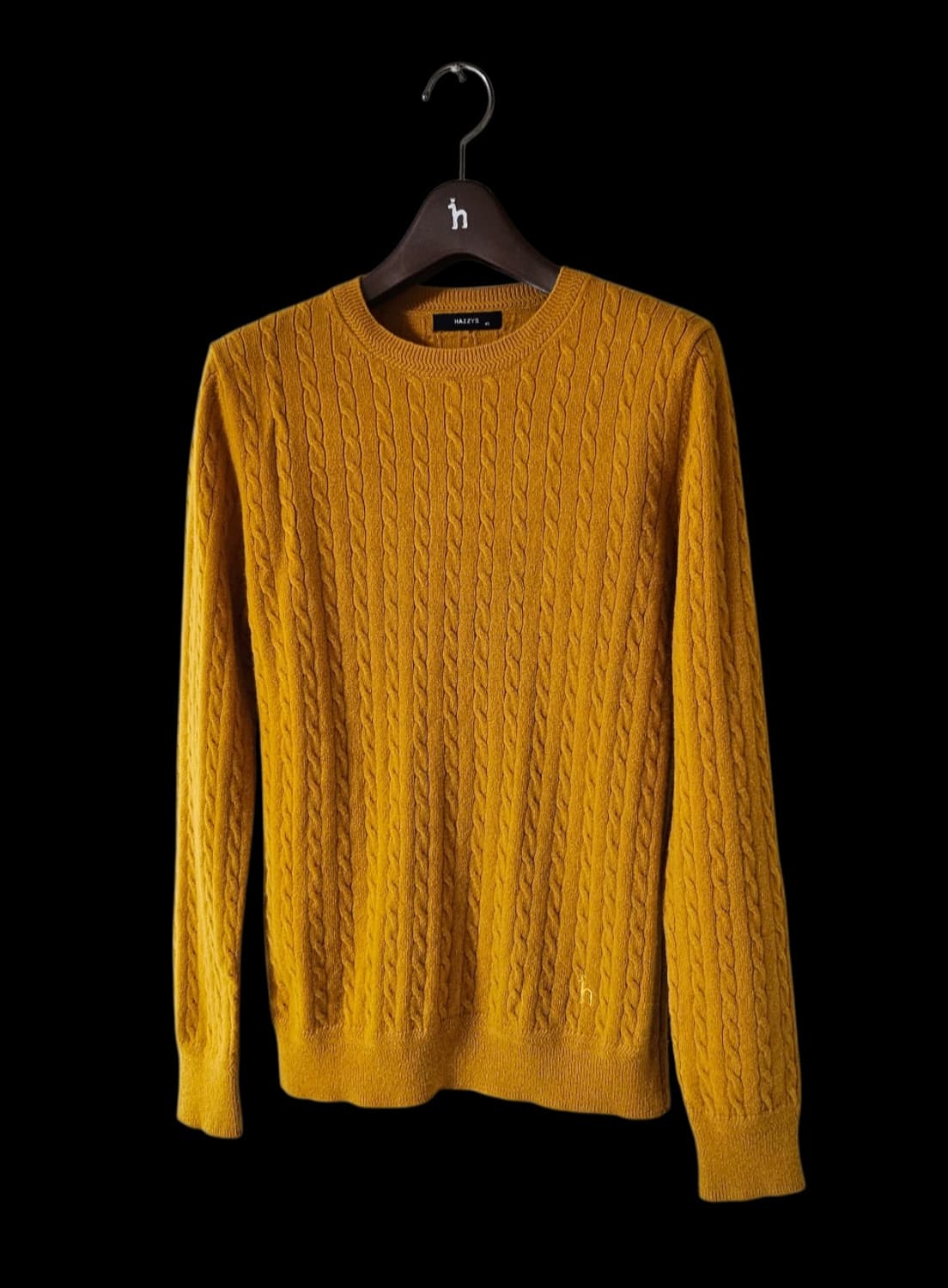 헤지스레이디스 머스타드 캐시미어 혼방 케이블 스웨터 니트 55 상품이미지5