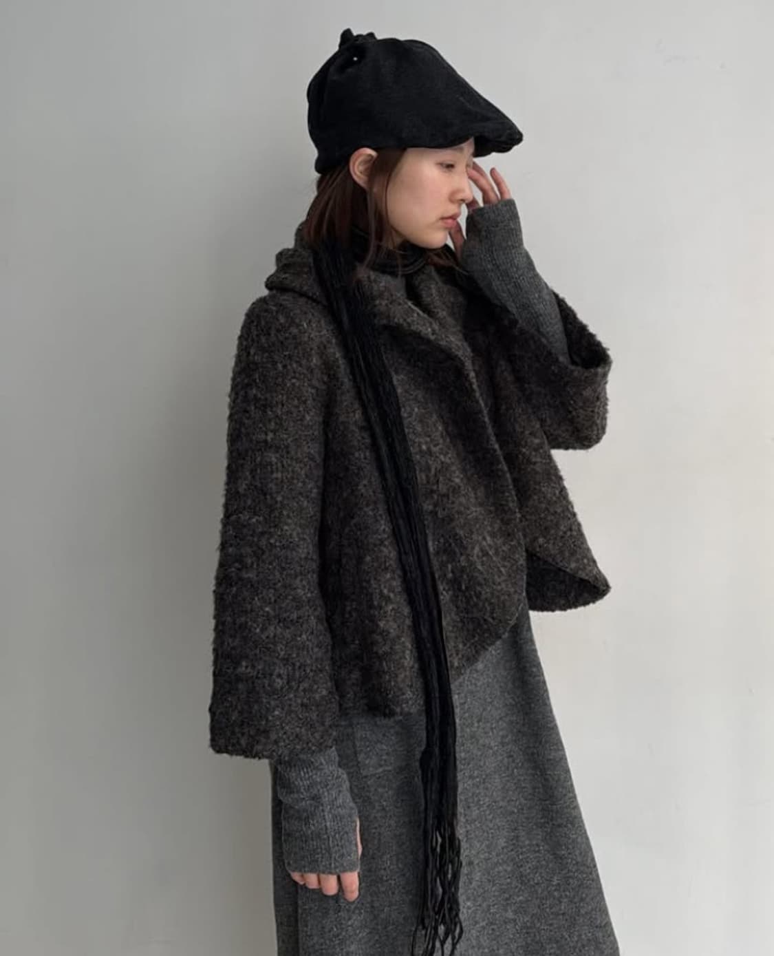 낙원 빈티지 그레이 숏코트 상품이미지2