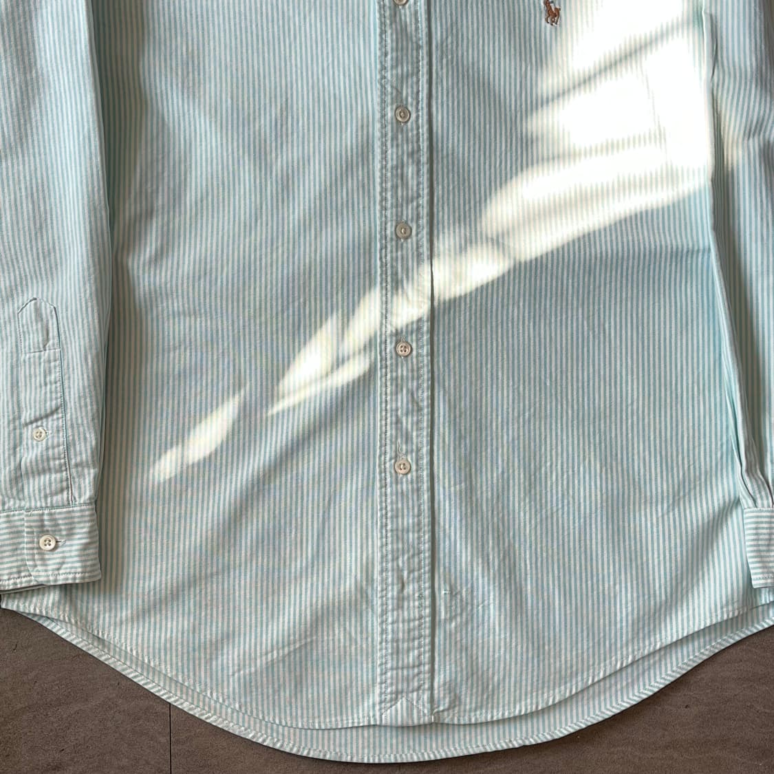 폴로 정품 민트 옥스포드 스트라이프 긴팔 셔츠 상품이미지3