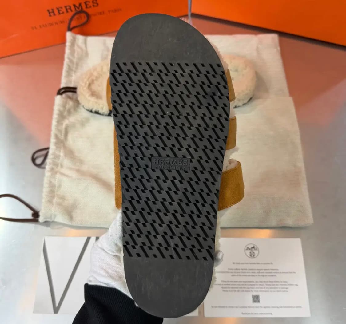 [정품] 에르메스 스웨이드 어퍼 슬리퍼 275 
풀구성품 상품이미지4