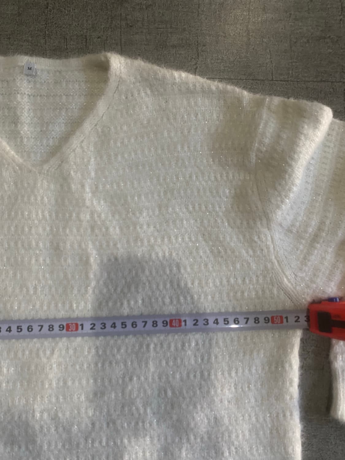 일본빈티지 하구미모리걸 달천깔페어리 공주풍 글리터 브이넥 니트스웨터 상품이미지2