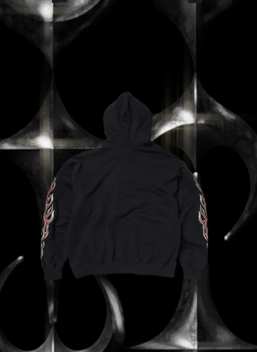 떠그클럽 레더 플레임 후드 블랙 -2size- 미착용 새상품 상품이미지5