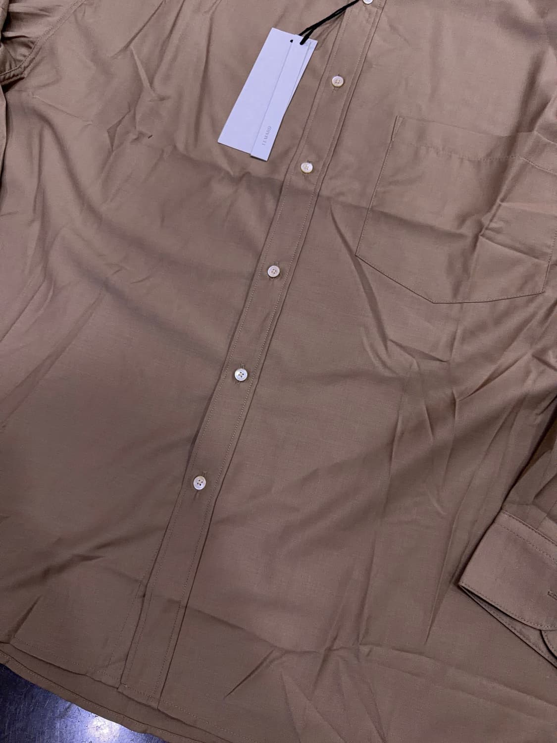 르마드 엘레강트 포켓 셔츠 브라운 3 사이즈 상품이미지10